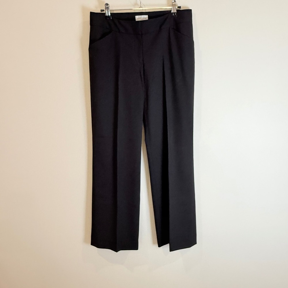 Tahari Arthur Levine Petite‎ Black Straight Leg Dress Pants Career Size 4P